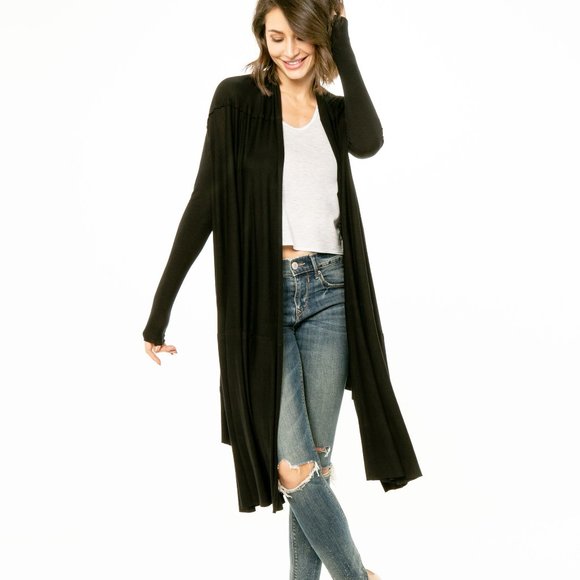 NWT Flowy Solid Cardigan MADE IN USA - Picture 3 of 8